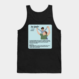 Au pair definition- blue male Tank Top